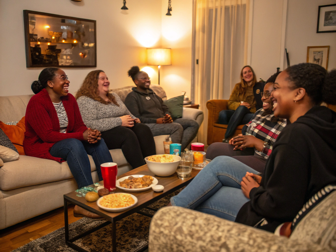 Men connecting in a private community space